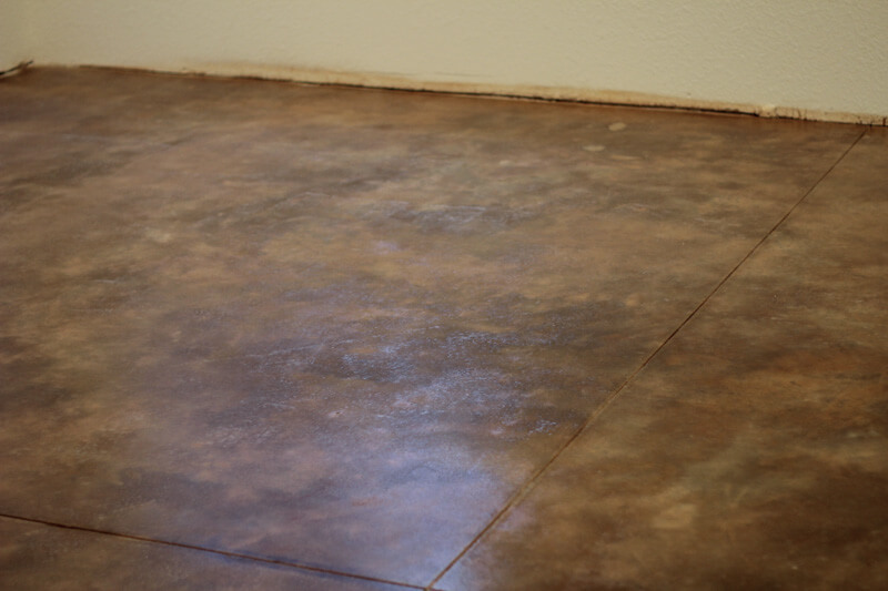 Acid stain concrete flooring