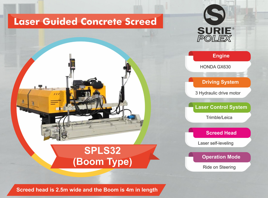 Laser Guided Concrete Screed