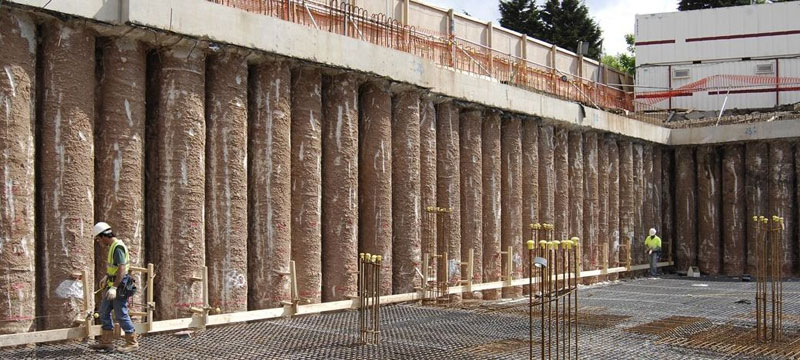 Designs and Types of Retaining Wall 14 Bored pile wall