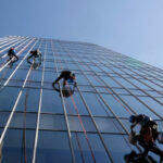 Window washing fall protection systems