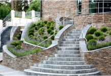 A retaining wall stone is a specifically designed shape that holds soil on one facet and is free-status at the other.