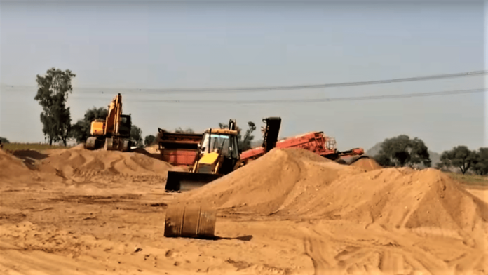illegal sand mining